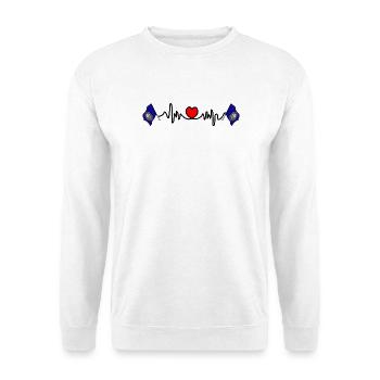 Herzfrequenz-Cardio für New Hampshire - Unisex Pullover - Weiß - Vorne