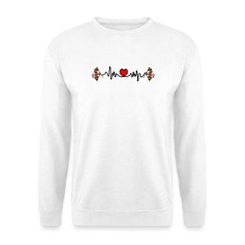 Heart rate cardio for Maryland - Unisex Sweatshirt - white - Front