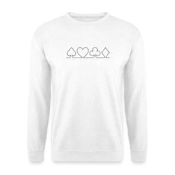 Conception de carte minimaliste | monochrome - Sweat-shirt Unisexe - blanc - Devant