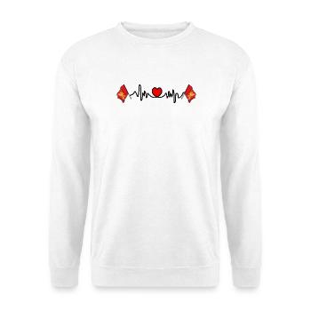 Östergötland Heartbeat Love - Sweat-shirt Unisexe - blanc - Devant