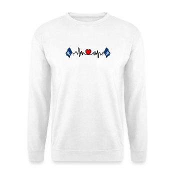 Halland, Schweden – Herz für die Region - Unisex Pullover - Weiß - Vorne