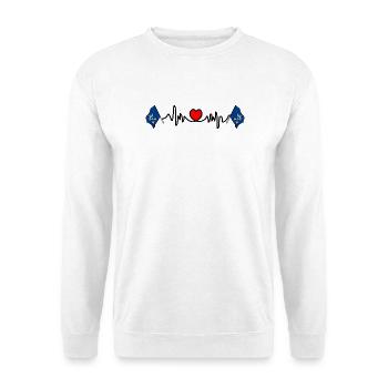 Dalécarlie, Suède – L’amour du paysage - Sweat-shirt Unisexe - blanc - Devant
