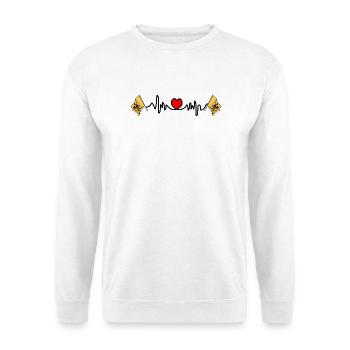 Södermanland, Suède – Battement de cœur de la région - Sweat-shirt Unisexe - blanc - Devant