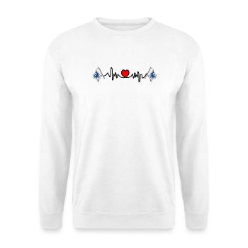 Herzschlag von Värmland – Schweden - Unisex Pullover - Weiß - Vorne