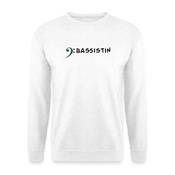 Ich spiele Bass - Ich bin Bassistin - Unisex Pullover - Weiß - Vorne