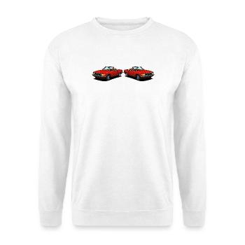 Duo cabriolet rouge : deux places classiques - Sweat-shirt Unisexe - blanc - Devant
