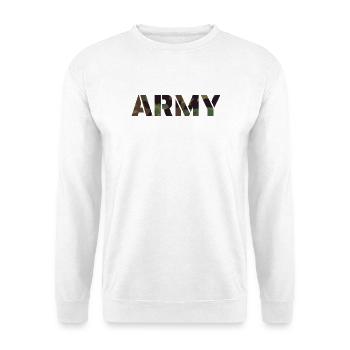 ARMY Text UK Camouflage Pattern - Unisex Sweatshirt - white - Front