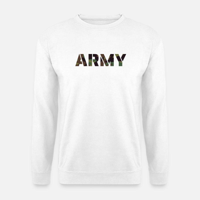 ARMY Text UK Camouflage Pattern - Unisex Sweatshirt - white