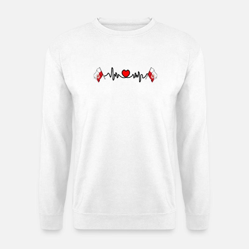 Tirol Herzschlag-Flaggen - Unisex Pullover - Weiß