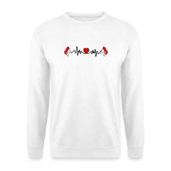 Drapeaux du Cœur de Vienne - Sweat-shirt Unisexe - blanc - Devant