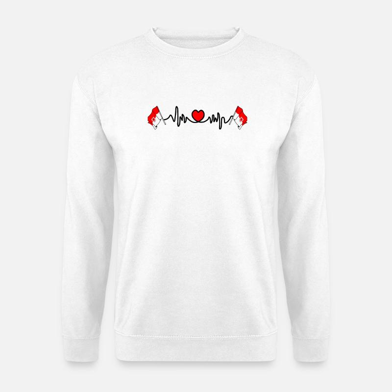 Vorarlberger Herzschlagflaggen - Unisex Pullover - Weiß