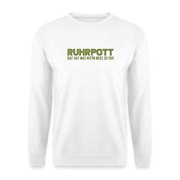 Ruhrpott - Dat hat wat mittn Herz zu tun - Zeche - Unisex Pullover - Weiß - Vorne