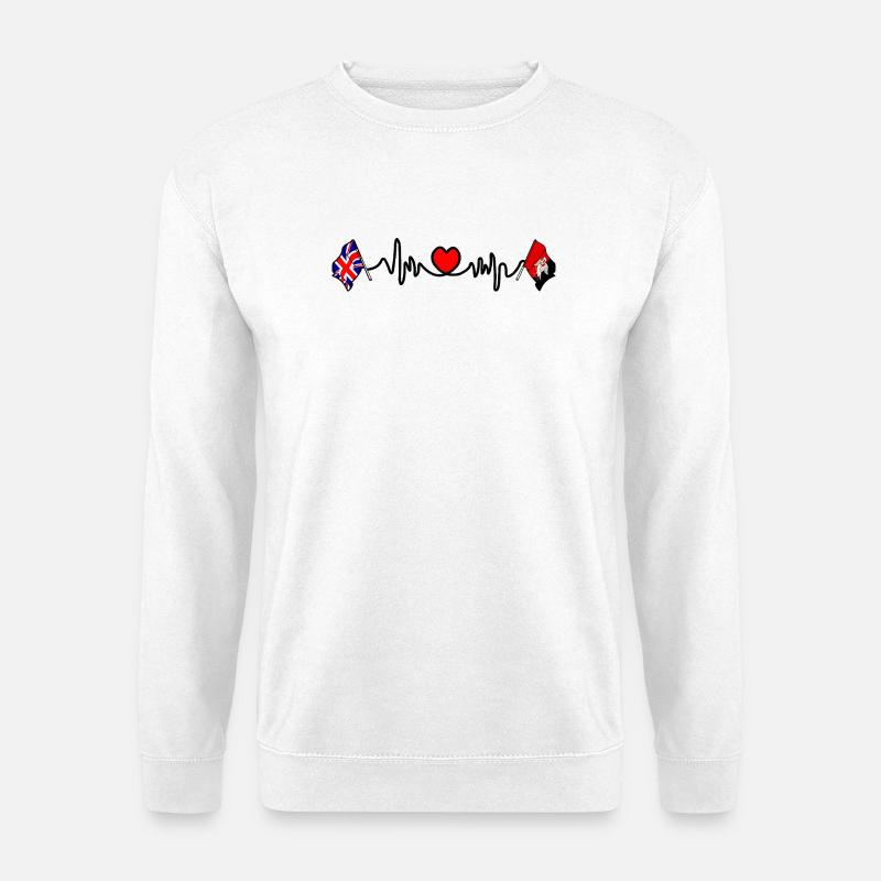 Buckinghamshire & Großbritannien Herzschlag - Unisex Pullover - Weiß