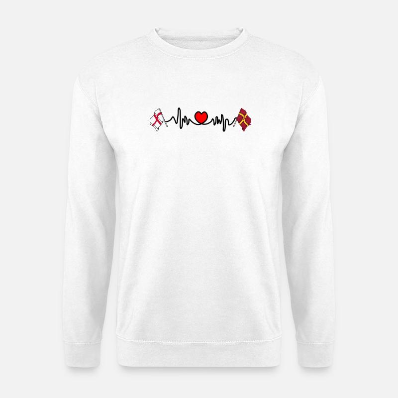 Northamptonshire flag with England flag - Unisex Sweatshirt - white