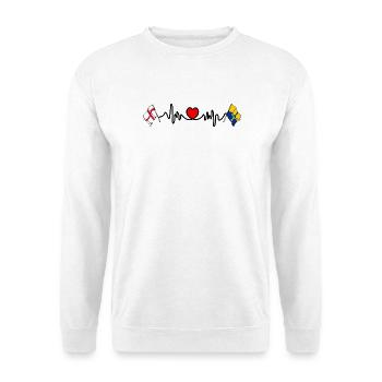 Drapeau de Durham et d’Angleterre - Sweat-shirt Unisexe - blanc - Devant