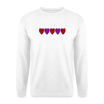 Amour de la ligne de cœur - Sweat-shirt Unisexe - blanc - Devant