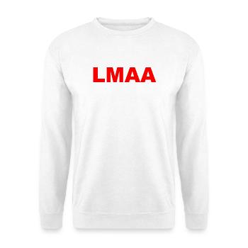 LMAA - Unisex Pullover - Weiß - Vorne - Alina (178cm) & Michal (187cm)