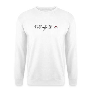 Volleyball - Unisex Pullover - Weiß - Vorne