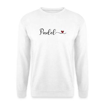 Conception du cœur de padel - Sweat-shirt Unisexe - blanc - Devant