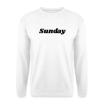 Dimanche – Lettrage noir - Sweat-shirt Unisexe - blanc - Devant