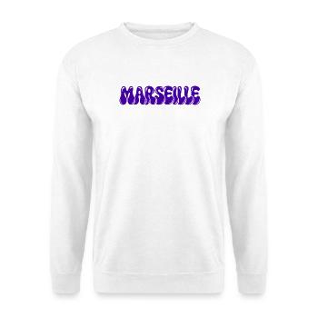 Marseille Lila Blasen - Unisex Pullover - Weiß - Vorne - Alina (178cm) & Michal (187cm)