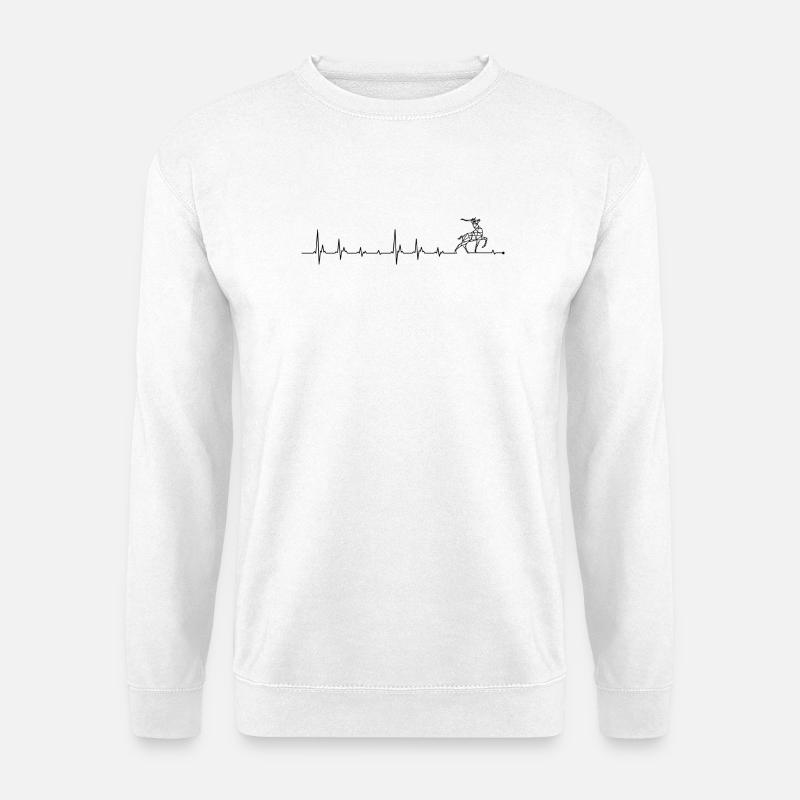 Herzschlag-Hirsch - Unisex Pullover - Weiß