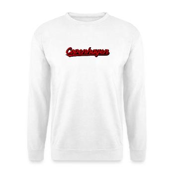 Copenhagen lettering retro red - Unisex Sweatshirt - white - Front