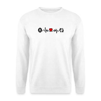 Heart rate cardio Leo Pisces - Unisex Sweatshirt - white - Front