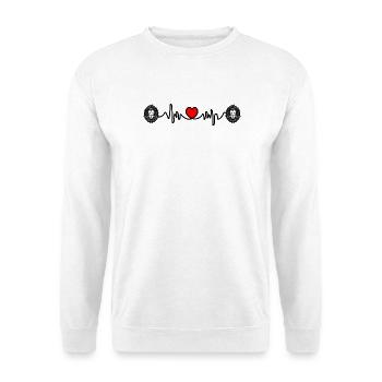 Heart rate cardio Lion Lioness - Unisex Sweatshirt - white - Front