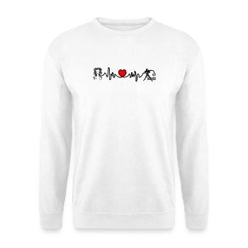 Herzfrequenz Kardio Jungfrau Wassermann - Unisex Pullover - Weiß - Vorne