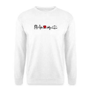Heart rate cardio Virgo Libra - Unisex Sweatshirt - white - Front