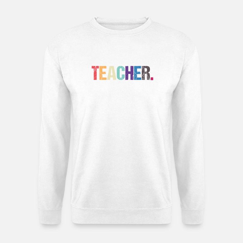 Farbenfrohes LEHRER-Design - Unisex Pullover - Weiß