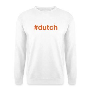 DUTCH Hashtag - Unisex Sweatshirt - white - Front