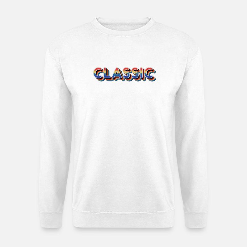 Classic Rainbow Retro Text - Unisex Sweatshirt - white