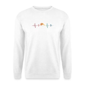 Heartbeat speedometer - Unisex Sweatshirt - white - Front
