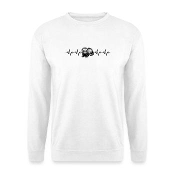 Pulsation cardiaque de l’ECG du furet - Sweat-shirt Unisexe - blanc - Devant