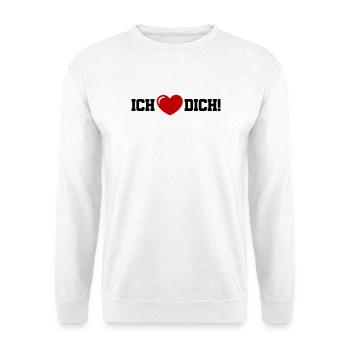I love you heart - Unisex Sweatshirt - white - Front