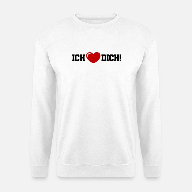 Ich Liebe Dich Herz - Unisex Pullover - Weiß
