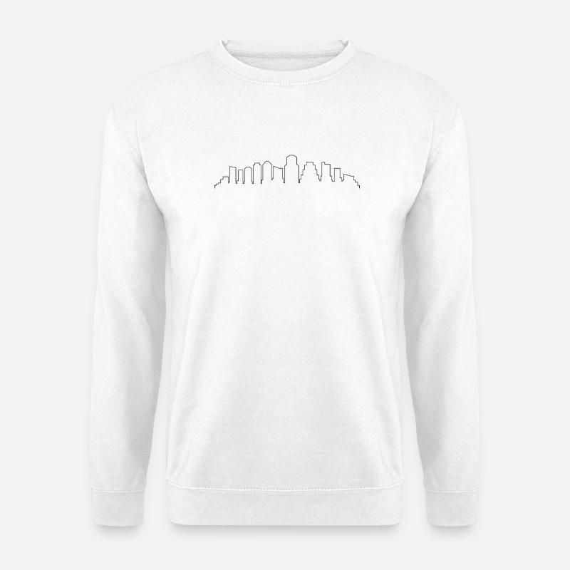 Austin-Skyline-Umriss - Unisex Pullover - Weiß