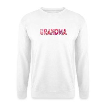 Grandmother Pink Plaid Letters Patchwork - Unisex Sweatshirt - white - Front