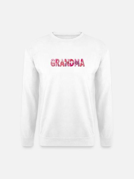 Großmutter Pink Plaid Buchstaben Patchwork - Unisex Pullover - Weiß