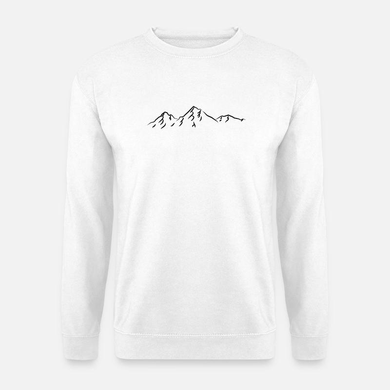 Berg Berge Wandern - Unisex Pullover - Weiß