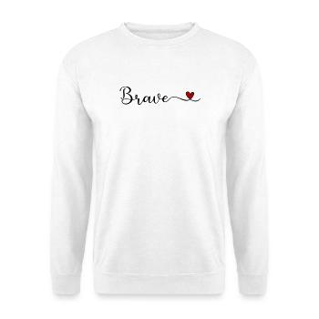 Mutiges Herz - Unisex Pullover - Weiß - Vorne