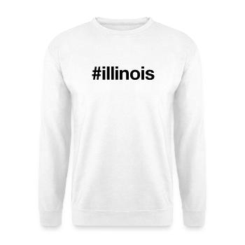 ILLINOIS Hashtag USA - Unisex Pullover - Weiß - Vorne