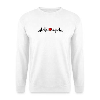 Wettkampftaube Sport Cardio Herzfrequenz - Unisex Pullover - Weiß - Vorne