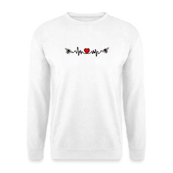Cardio love for bees - Unisex Sweatshirt - white - Front