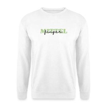 Mittefinger, Stinkefinger, find ich doof - Unisex Pullover - Weiß - Vorne