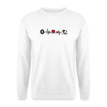Heart rate cardio Leo Aquarius - Unisex Sweatshirt - white - Front