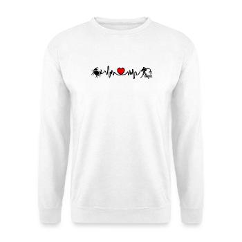 Herzfrequenz Kardio Krebs Wassermann - Unisex Pullover - Weiß - Vorne