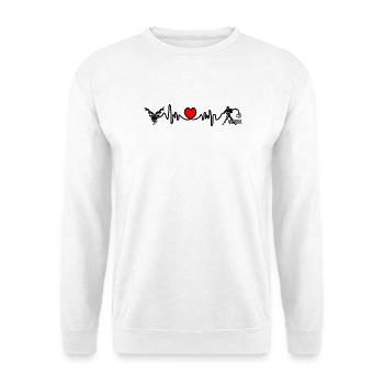 Herzfrequenz Cardio Steinbock Wassermann - Unisex Pullover - Weiß - Vorne